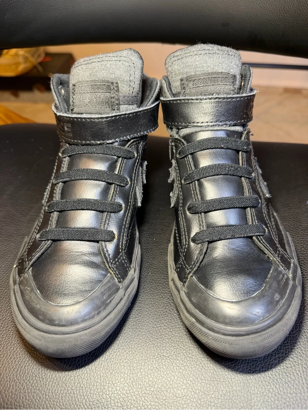 Converse Kids' Black & Gray High-Top Sneakers Sz 3US